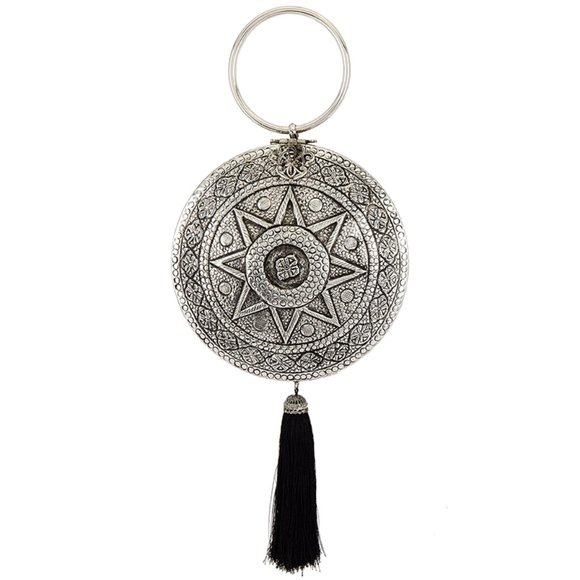 From St Xavier Handbags - NWT From St Xavier Celestial Tassel Bag in Silver